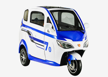 Adjustable Seat Enclosed Electric Tricycle 1200 Watt 3 Wheels Disc Brake